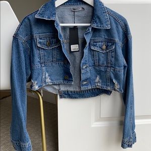 Carmar denim cropped jacket XS NWT
